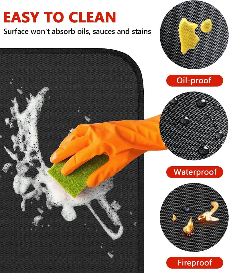 Protebox 48 x 30 inch Under Grill Mats for Outdoor Grill, Double-Sided Fireproof Deck and Patio Protector Mat, Waterproof Oil-Proof BBQ Floor Pad Indoor Fire Pit Fireplace Mat (0.9mm) - Image 4